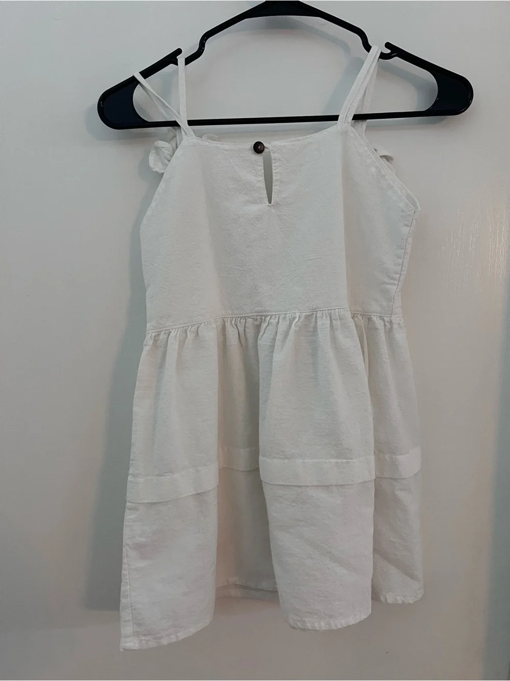 Girls White Elephant Applique Sundress Size 6 Sleeveless Boho Boutique Dress